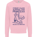 This Princess Wears Ice Skates Skater Mens Sweatshirt Jumper Light Pink