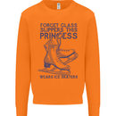 This Princess Wears Ice Skates Skater Mens Sweatshirt Jumper Orange