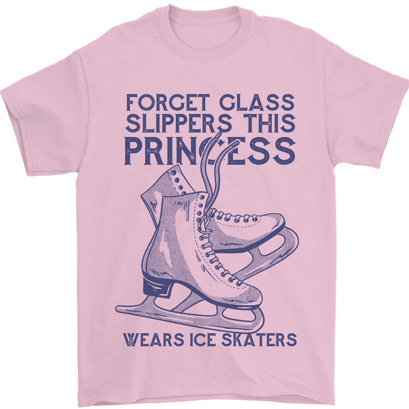This Princess Wears Ice Skates Skater Mens T-Shirt 100% Cotton Light Pink