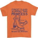 This Princess Wears Ice Skates Skater Mens T-Shirt 100% Cotton Orange