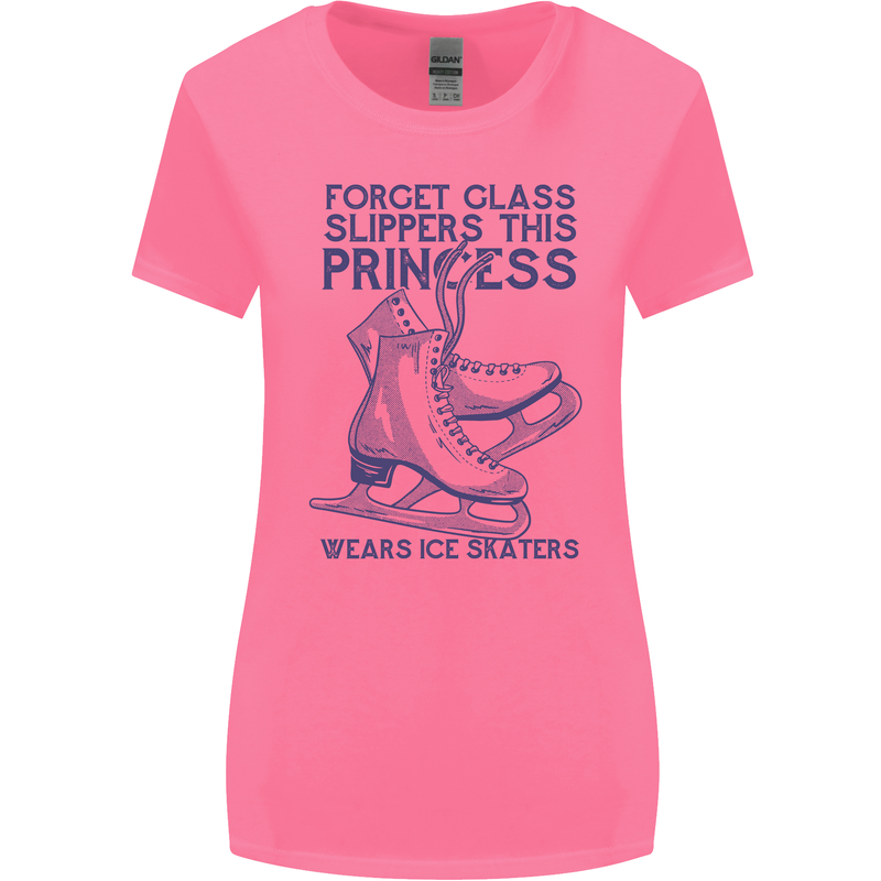 This Princess Wears Ice Skates Skater Womens Wider Cut T-Shirt Azalea