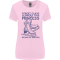 This Princess Wears Ice Skates Skater Womens Wider Cut T-Shirt Light Pink