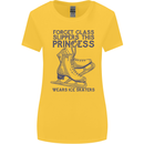 This Princess Wears Ice Skates Skater Womens Wider Cut T-Shirt Yellow
