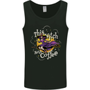 This Witch Needs Coffee Funny Halloween Mens Vest Tank Top Black