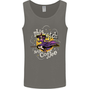 This Witch Needs Coffee Funny Halloween Mens Vest Tank Top Charcoal