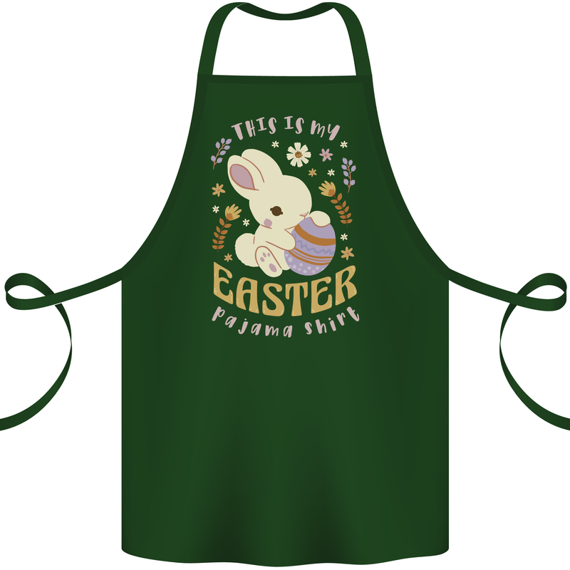 This is My Easter Pyjama Shirt Cotton Apron 100% Organic Forest Green