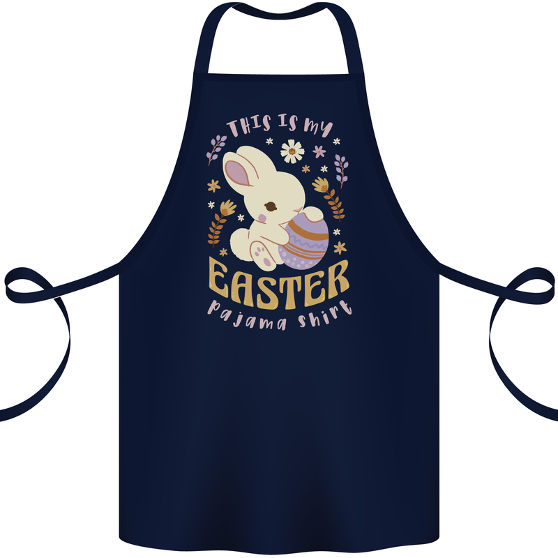 This is My Easter Pyjama Shirt Cotton Apron 100% Organic Navy Blue