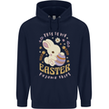 This is My Easter Pyjama Shirt Mens 80% Cotton Hoodie Navy Blue