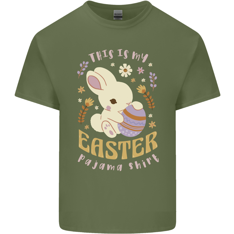 This is My Easter Pyjama Shirt Mens Cotton T-Shirt Tee Top Military Green