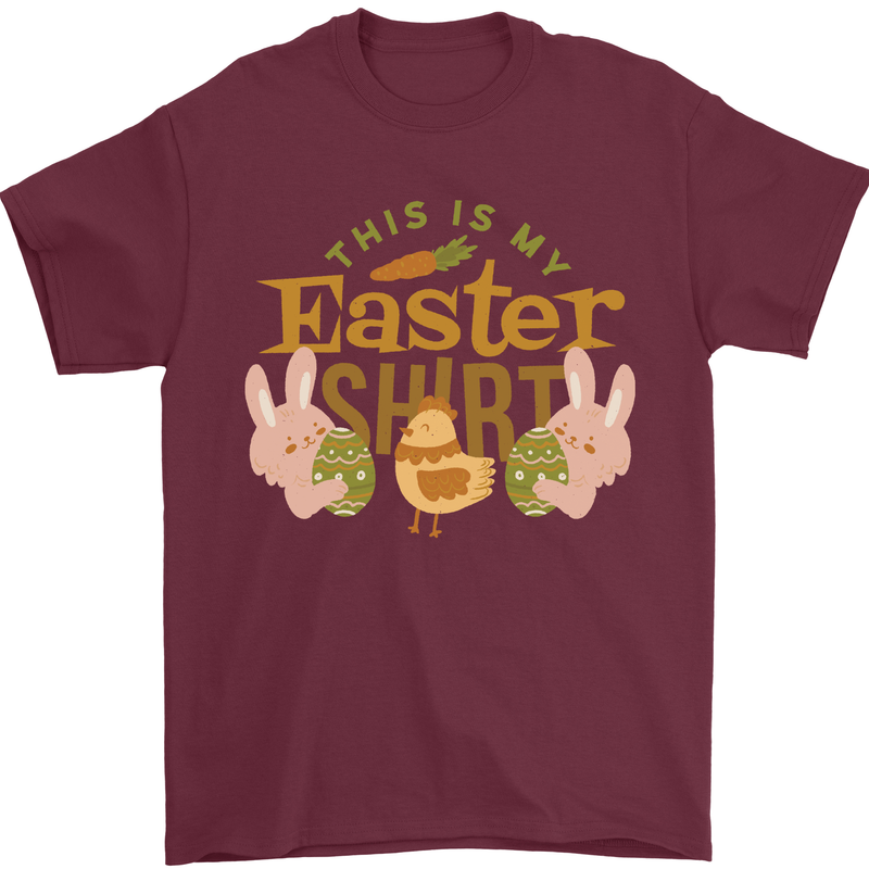 This is My Easter Shirt Mens T-Shirt 100% Cotton Maroon