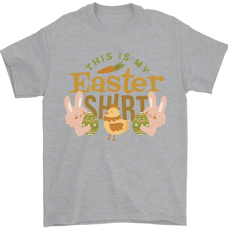 This is My Easter Shirt Mens T-Shirt 100% Cotton Sports Grey