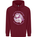 This is My Unicorn Costume Fancy Dress Outfit Childrens Kids Hoodie Maroon