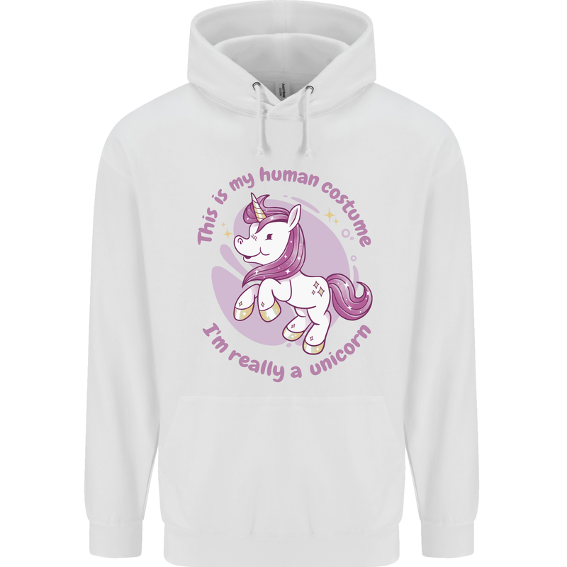 This is My Unicorn Costume Fancy Dress Outfit Childrens Kids Hoodie White