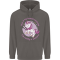 This is My Unicorn Costume Fancy Dress Outfit Mens 80% Cotton Hoodie Charcoal