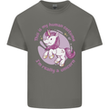 This is My Unicorn Costume Fancy Dress Outfit Mens Cotton T-Shirt Tee Top Charcoal