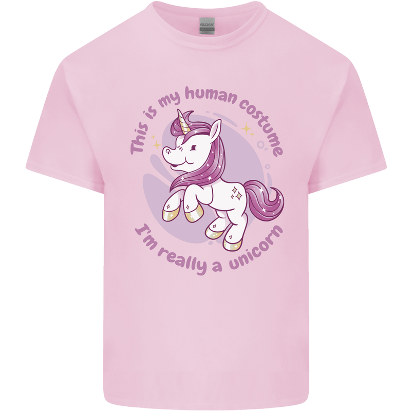 This is My Unicorn Costume Fancy Dress Outfit Mens Cotton T-Shirt Tee Top Light Pink