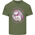 This is My Unicorn Costume Fancy Dress Outfit Mens Cotton T-Shirt Tee Top Military Green