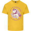 This is My Unicorn Costume Fancy Dress Outfit Mens Cotton T-Shirt Tee Top Yellow
