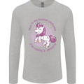 This is My Unicorn Costume Fancy Dress Outfit Mens Long Sleeve T-Shirt Sports Grey