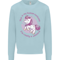 This is My Unicorn Costume Fancy Dress Outfit Mens Sweatshirt Jumper Light Blue
