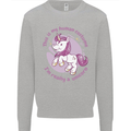 This is My Unicorn Costume Fancy Dress Outfit Mens Sweatshirt Jumper Sports Grey