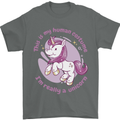 This is My Unicorn Costume Fancy Dress Outfit Mens T-Shirt 100% Cotton Charcoal