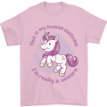 This is My Unicorn Costume Fancy Dress Outfit Mens T-Shirt 100% Cotton Light Pink