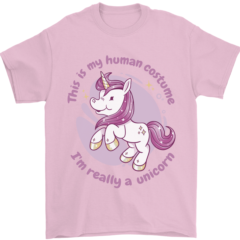 This is My Unicorn Costume Fancy Dress Outfit Mens T-Shirt 100% Cotton Light Pink