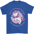 This is My Unicorn Costume Fancy Dress Outfit Mens T-Shirt 100% Cotton Royal Blue