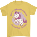 This is My Unicorn Costume Fancy Dress Outfit Mens T-Shirt 100% Cotton Yellow