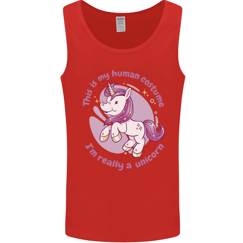 This is My Unicorn Costume Fancy Dress Outfit Mens Vest Tank Top Red