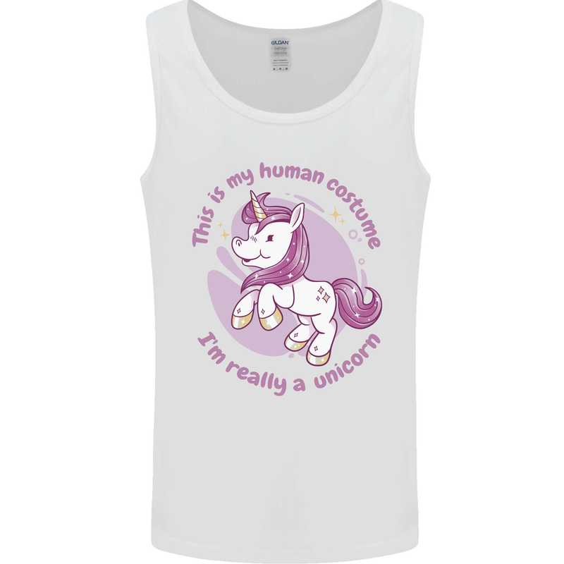 This is My Unicorn Costume Fancy Dress Outfit Mens Vest Tank Top White
