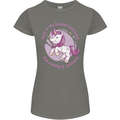 This is My Unicorn Costume Fancy Dress Outfit Womens Petite Cut T-Shirt Charcoal