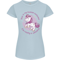 This is My Unicorn Costume Fancy Dress Outfit Womens Petite Cut T-Shirt Light Blue