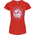 This is My Unicorn Costume Fancy Dress Outfit Womens Petite Cut T-Shirt Red