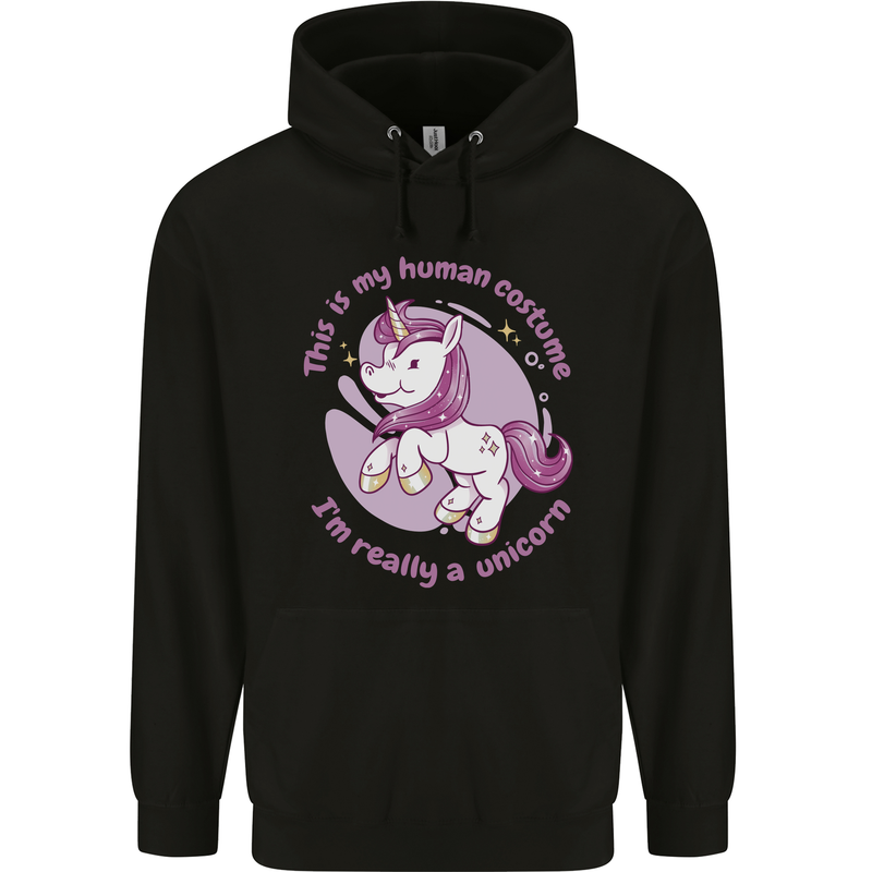 This is My Unicorn Outfit Fancy Dress Costume Childrens Kids Hoodie Black