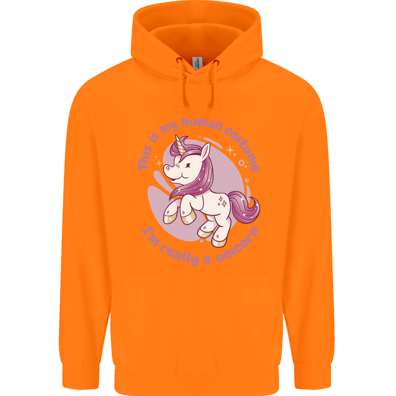 This is My Unicorn Outfit Fancy Dress Costume Childrens Kids Hoodie Orange