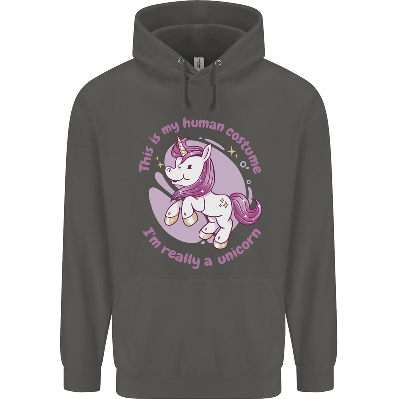 This is My Unicorn Outfit Fancy Dress Costume Childrens Kids Hoodie Storm Grey