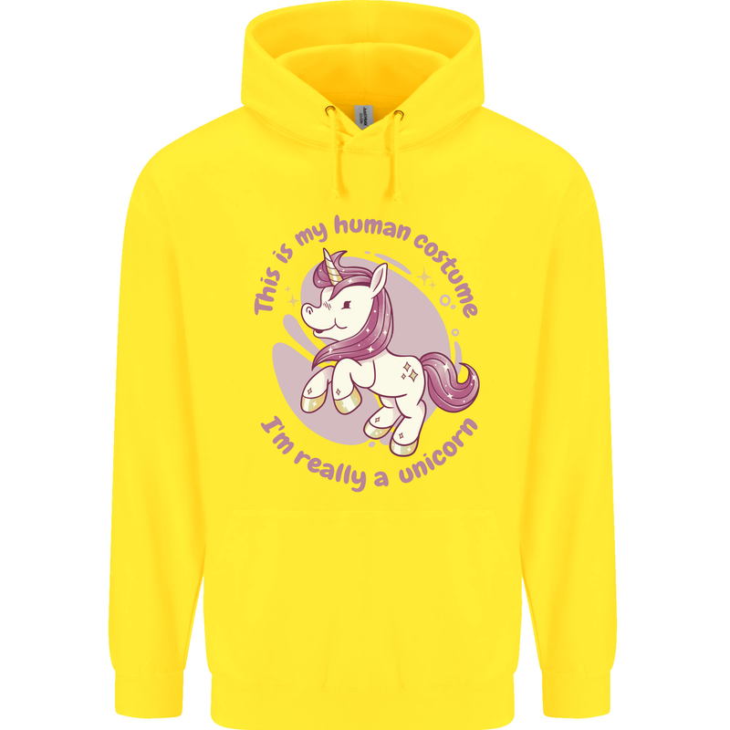 This is My Unicorn Outfit Fancy Dress Costume Childrens Kids Hoodie Yellow