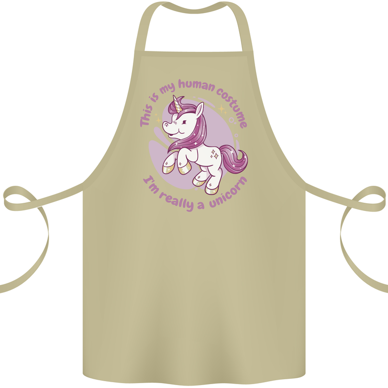 This is My Unicorn Outfit Fancy Dress Costume Cotton Apron 100% Organic Khaki