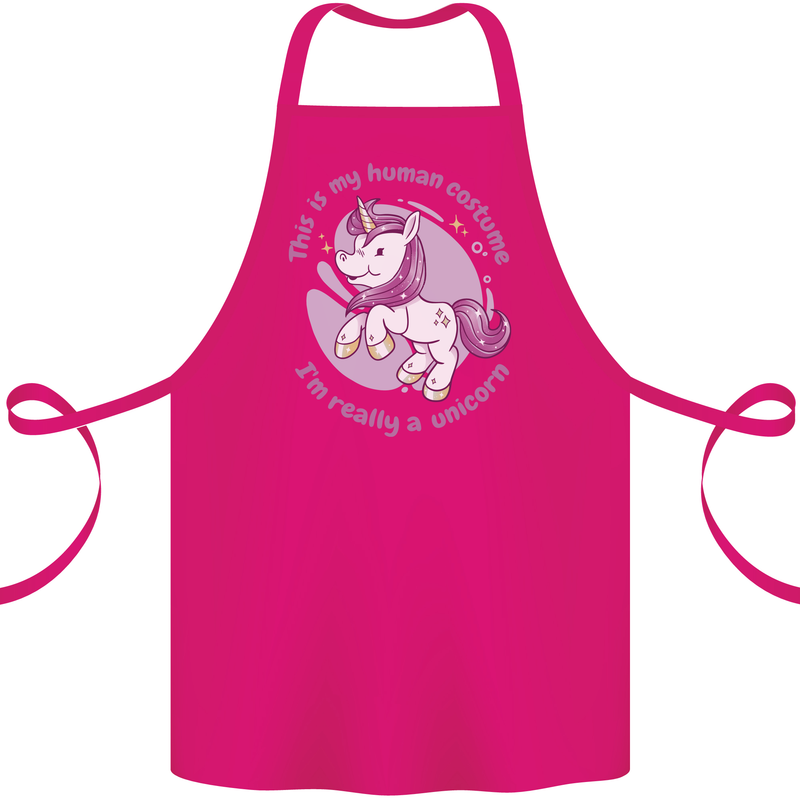 This is My Unicorn Outfit Fancy Dress Costume Cotton Apron 100% Organic Pink