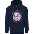 This is My Unicorn Outfit Fancy Dress Costume Mens 80% Cotton Hoodie Navy Blue