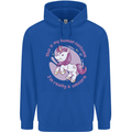 This is My Unicorn Outfit Fancy Dress Costume Mens 80% Cotton Hoodie Royal Blue