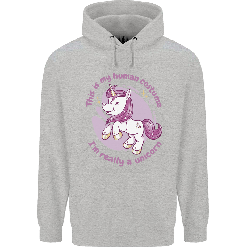This is My Unicorn Outfit Fancy Dress Costume Mens 80% Cotton Hoodie Sports Grey