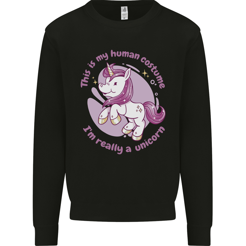 This is My Unicorn Outfit Fancy Dress Costume Mens Sweatshirt Jumper Black