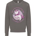 This is My Unicorn Outfit Fancy Dress Costume Mens Sweatshirt Jumper Charcoal