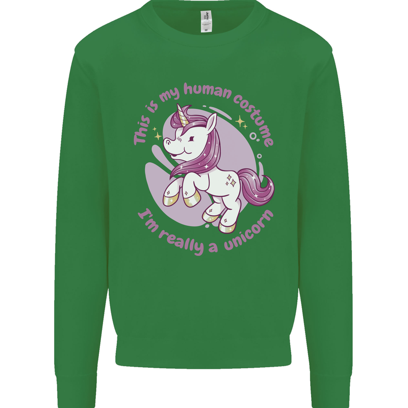 This is My Unicorn Outfit Fancy Dress Costume Mens Sweatshirt Jumper Irish Green