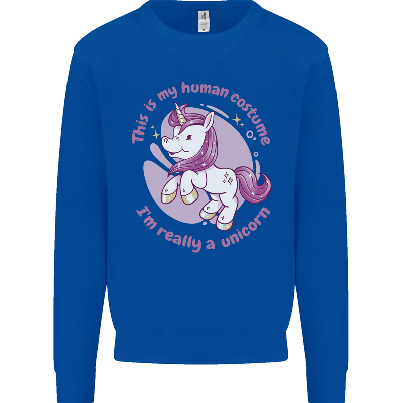 This is My Unicorn Outfit Fancy Dress Costume Mens Sweatshirt Jumper Royal Blue