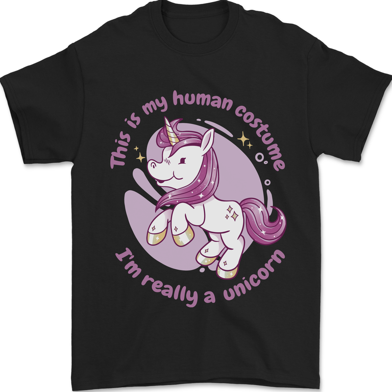 This is My Unicorn Outfit Fancy Dress Costume Mens T-Shirt 100% Cotton Black