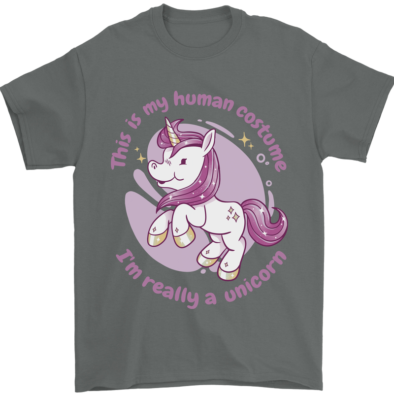 This is My Unicorn Outfit Fancy Dress Costume Mens T-Shirt 100% Cotton Charcoal